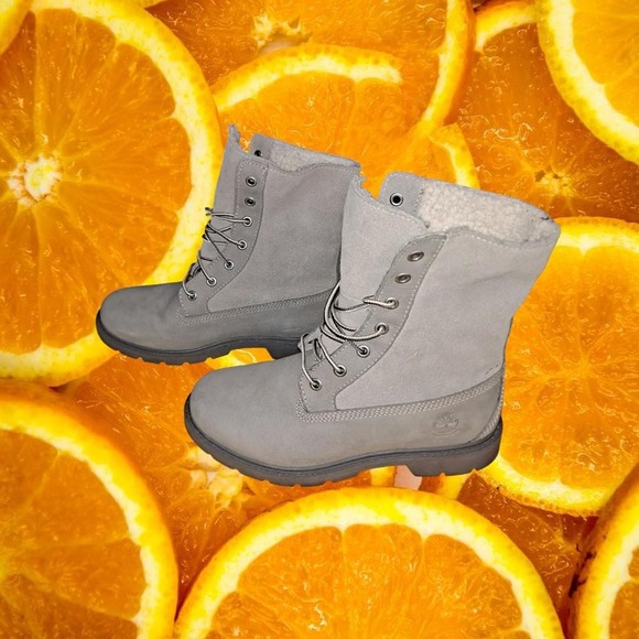 Timberland‎ Gray Suede OrthoLite Boots Woman's Size 7 - Picture 1 of 9